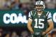 EAST RUTHERFORD, NJ - NOVEMBER 22: Quarterback Tim Tebow #15 of the New York Jets during warm ups before the start of their game against the New England Patriots at MetLife Stadium on November 22, 2012 in East Rutherford, New Jersey. (Photo by Rich Schultz /Getty Images)