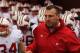 CHAMPAIGN, IL - NOVEMBER 19: Head coach Bret Bielema of the Wisconsin Badgers runs onto the field with his team before a game against the Illinois Fighting Illini at Memorial Stadium on November 19, 2011 in Champaign, Illinois. Wisconsin defeated Illinois 28-17. (Photo by Jonathan Daniel/Getty Images)