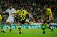 MADRID, SPAIN - NOVEMBER 06: Robert Lewandowski (C) of Borussia Dortmund fires on goal in between Xabi Alonso (L) of Real Madrid and his teammate Kevin Grosskreutz during the UEFA Champions League group D match between Real Madrid and Borussia Dortmund at Estadio Santiago Bernabeu on November 6, 2012 in Madrid, Spain. (Photo by Jasper Juinen/Getty Images)