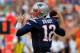 MIAMI GARDENS, FL - DECEMBER 02: Quarterback Tom Brady #12 of the New England Patriots throws the ball against the Miami Dolphins at Sun Life Stadium on December 2, 2012 in Miami Gardens, Florida. (Photo by Chris Trotman/Getty Images)