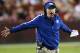LANDOVER, MD - DECEMBER 03: Head coach Tom Coughlin of the New York Giants reacts after a call in the second quarter while taking on the Washington Redskins at FedExField on December 3, 2012 in Landover, Maryland (Photo by Rob Carr/Getty Images)