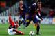 Barcelona's Rafinha on the run.
