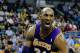 NEW ORLEANS, LA - DECEMBER 05: Kobe Bryant #24 of the Los Angeles Lakers reacts to a score against the New Orleans Hornets at New Orleans Arena on December 5, 2012 in New Orleans, Louisiana. Bryant scored his 30,000th point in tonight's game making him the fifth player in NBA history to reach the achievement. NOTE TO USER: User expressly acknowledges and agrees that, by downloading and or using this photograph, User is consenting to the terms and conditions of the Getty Images License Agreement. (Photo by Stacy Revere/Getty Images)
