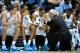 CHAPEL HILL, NC - NOVEMBER 09: Head coach Roy Williams of the North Carolina Tar Heels talks to his bench during a win over the Gardner-Webb Bulldogs during play at the Dean Smith Center on November 9, 2012 in Chapel Hill, North Carolina. North Carolina won 76-59. (Photo by Grant Halverson/Getty Images)