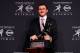 NEW YORK, NY - DECEMBER 08: (L-R) Heisman finalists quarterback Johnny Manziel of the Texas A&M University Aggies poses with the Heisman Memorial Trophy Award after a press conference prior to the 78th Heisman Trophy Presentation at the Marriott Marquis on December 8, 2012 in New York City. (Photo by Mike Stobe/Getty Images)