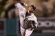 ANAHEIM, CA - SEPTEMBER 26: Felix Hernandez #34 of the Seattle Mariners throws a pitch against the Los Angeles Angels of Anaheim at Angel Stadium of Anaheim on September 26, 2012 in Anaheim, California. (Photo by Stephen Dunn/Getty Images)