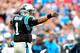 CHARLOTTE, NC - DECEMBER 09: Cam Newton #1 of the Carolina Panthers reacts after running for a first down against the Atlanta Falcons during play at Bank of America Stadium on December 9, 2012 in Charlotte, North Carolina. (Photo by Grant Halverson/Getty Images)