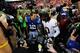 LANDOVER, MD - AUGUST 25: Andrew Luck #12 of the Indianapolis Colts and Robert Griffin III #10 of the Washington Redskins shake hands after a preseason game at FedExField on August 25, 2012 in Landover, Maryland. (Photo by Patrick McDermott/Getty Images)