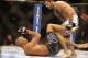 Dec 8, 2012, Seattle, WA, USA; Matt Brown (top) fights Mike Swick during the first round welterweight bout at MMA on FOX 5 at Key Arena. Mandatory Credit: Joe Nicholson-USA TODAY Sports
