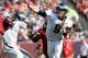 December 9, 2012; Tampa, FL, USA; Philadelphia Eagles quarterback Nick Foles (9) throws the ball against the Tampa Bay Buccaneers during the first half at Raymond James Stadium. Mandatory Credit: Kim Klement-USA TODAY Sports