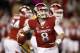 FAYETTEVILLE, AR - NOVEMBER 23: Tyler Wilson #8 of the Arkansas Razorbacks throws a pass against the LSU Tigers at Razorback Stadium on November 23, 2012 in Fayetteville, Arkansas. The Tigers defeated the Razorbacks 20-13. (Photo by Wesley Hitt/Getty Images)