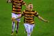 WIGAN, ENGLAND - OCTOBER 30: Rory McArdle and Alan Connell of Bradford celebrate after the Capital One Cup Fourth Round match between Wigan Athletic and Bradford City at the DW Stadium on October 30, 2012 in Wigan, England. (Photo by Michael Regan/Getty Images)