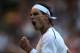 LONDON, ENGLAND - JUNE 28: Rafael Nadal of Spain reacts during his Gentlemen's Singles second round match against Lukas Rosol of the Czech Republic on day four of the Wimbledon Lawn Tennis Championships at the All England Lawn Tennis and Croquet Club on June 28, 2012 in London, England. (Photo by Clive Rose/Getty Images)