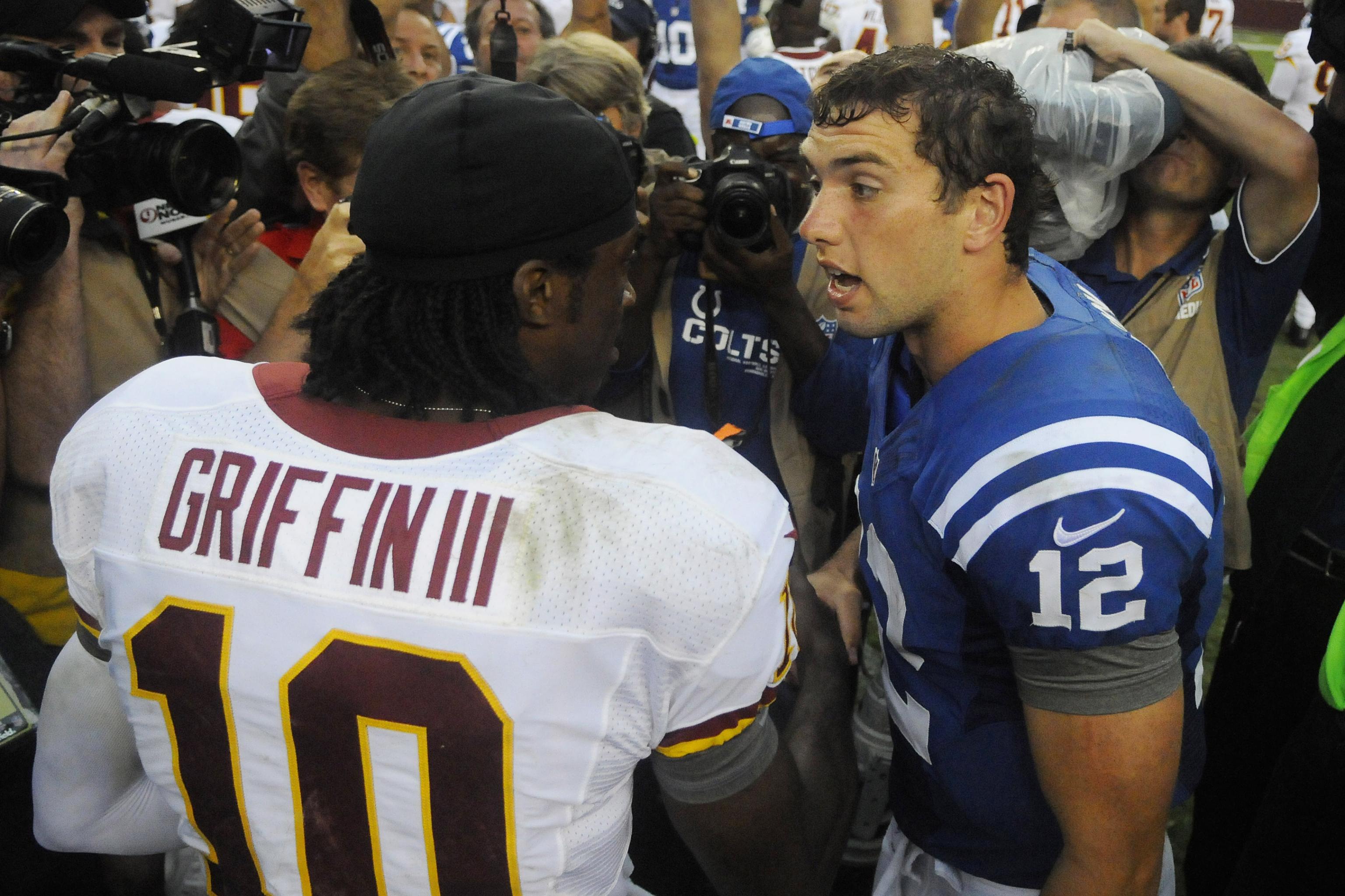 Colin Kaepernick, Andrew Luck, Robert Griffin III, Russell Wilson