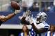 ARLINGTON, TX - NOVEMBER 18: Dez Bryant #88 of the Dallas Cowboys signals catches a touchdown pass against the Cleveland Browns at Cowboys Stadium on November 18, 2012 in Arlington, Texas. The Cowboys defeated the Browns 23-20. (Photo by Wesley Hitt/Getty Images)