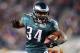 PHILADELPHIA, PA - DECEMBER 13: Bryce Brown #34 of the Philadelphia Eagles carries the ball in the second quarter against the Cincinnati Bengals on December 13, 2012 at Lincoln Financial Field in Philadelphia, Pennsylvania. (Photo by Elsa/Getty Images)