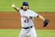 MIAMI, FL - OCTOBER 02: Pitcher R.A. Dickey #43 of the New York Mets throws against the Miami Marlins at Marlins Park on October 2, 2012 in Miami, Florida. (Photo by Marc Serota/Getty Images)