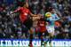 MANCHESTER, ENGLAND - DECEMBER 09: Carlos Tevez of Manchester City competes with Rio Ferdinand of Manchester United during the Barclays Premier League match between Manchester City and Manchester United at the Etihad Stadium on December 9, 2012 in Manchester, England. (Photo by Laurence Griffiths/Getty Images)