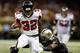 NEW ORLEANS, LA - NOVEMBER 11: Jacquizz Rodgers #32 of the Atlanta Falcons is tackled by Roman Harper #41 of the New Orleans Saints at The Mercedes-Benz Superdome on November 11, 2012 in New Orleans, Louisiana. The Saints defeated the Falcons 31-27. (Photo by Chris Graythen/Getty Images)