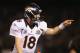 OAKLAND, CA - DECEMBER 06: Peyton Manning #18 of the Denver Broncos calls an audible at the line of scrimmage during their game against the Oakland Raiders at O.co Coliseum on December 6, 2012 in Oakland, California. (Photo by Ezra Shaw/Getty Images)