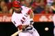 ANAHEIM, CA - JULY 28: Vernon Wells #10 of the Los Angeles Angels of Anaheim bats against the Tampa Bay Rays at Angel Stadium of Anaheim on July 28, 2012 in Anaheim, California. (Photo by Josh Hedges/Getty Images)