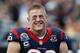 HOUSTON, TX - DECEMBER 16: J.J. Watt #99 of the Houston Texans waits on the sideline during the game against the Indianapolis Colts at Reliant Stadium on December 16, 2012 in Houston, Texas. (Photo by Scott Halleran/Getty Images)
