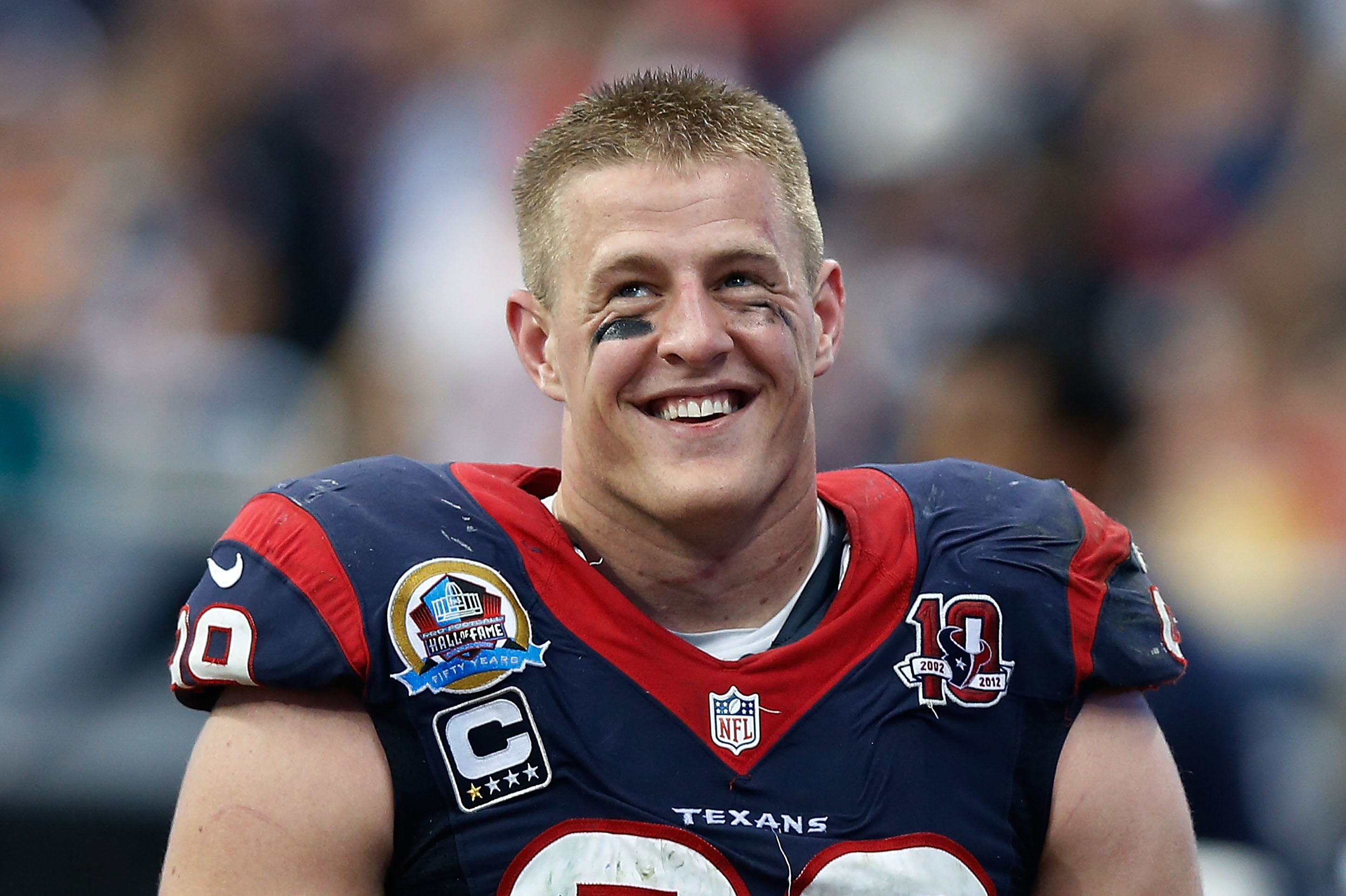 J.J. Watt's final game jersey in Hall of Fame