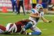 GLENDALE, AZ - DECEMBER 16: Matthew Stafford #9 gets sacked by Calais Campbell #93 of the Arizona Cardinals at University of Phoenix Stadium on December 16, 2012 in Glendale, Arizona. Arizona won 38-10. (Photo by Norm Hall/Getty Images)