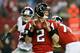 ATLANTA, GA - DECEMBER 16: Matt Ryan #2 of the Atlanta Falcons looks to pass against the New York Giants at Georgia Dome on December 16, 2012 in Atlanta, Georgia. (Photo by Kevin C. Cox/Getty Images)