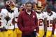 CLEVELAND, OH - DECEMBER 16: Head coach Mike Shanahan of the Washington Redskins watches his team against the Cleveland Browns at Cleveland Browns Stadium on December 16, 2012 in Cleveland, Ohio. (Photo by Matt Sullivan/Getty Images)