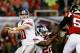 ATLANTA, GA - DECEMBER 16: Eli Manning #10 of the New York Giants looks to pass against the Atlanta Falcons at Georgia Dome on December 16, 2012 in Atlanta, Georgia. (Photo by Kevin C. Cox/Getty Images)