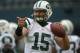SEATTLE, WA - NOVEMBER 11: Quarterback Tim Tebow #15 of the New York Jets warms up prior to the game against the Seattle Seahawks at CenturyLink Field on November 11, 2012 in Seattle, Washington. (Photo by Otto Greule Jr/Getty Images)