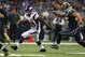ST. LOUIS, MO - DECEMBER 16: Adrian Peterson #28 of the Minnesota Vikings rushes against the St. Louis Rams at the Edward Jones Dome on December 16, 2012 in St. Louis, Missouri. (Photo by Dilip Vishwanat/Getty Images)