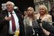LONDON, UNITED KINGDOM - DECEMBER 19: Trevor Hicks of the Hillsborough Family Support Group and his former wife Jenni Hicks (R), who lost their two teenage daughters Sarah and Victoria in the Hillsbrough disaster, join Margaret Aspinall, who lost her son James, outside the High Court on December 19, 2012 in London, England. An application presented by the Attorney General, Dominic Grieve to Lord Chief Justice, Lord Judge has resulted in the quashing of the original accidental death verdict and an order for fresh inquests. The Hillsborough disaster occurred during the FA Cup semi-final tie between Liverpool and Nottingham Forest football clubs in April 1989 at the Hillsborough Stadium in Sheffield, which resulted in the deaths of 96 football fans. (Photo by Dan Kitwood/Getty Images)