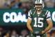 EAST RUTHERFORD, NJ - NOVEMBER 22: Quarterback Tim Tebow #15 of the New York Jets during warm ups before the start of their game against the New England Patriots at MetLife Stadium on November 22, 2012 in East Rutherford, New Jersey. (Photo by Rich Schultz /Getty Images)