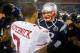 FOXBORO, MA - DECEMBER 17: Colin Kaepernick #7 of the San Francisco 49ers greets Tom Brady #12 of the New England Patriots following their game at Gillette Stadium on December 17, 2012 in Foxboro, Massachusetts. (Photo by Jared Wickerham/Getty Images)
