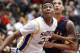 Jan 16, 2012; Springfield, MA, USA; Chicago Simeon Wolverines forward Jabari Parker (22) blocks out against Findlay Pilots forward Brandon Ashley (back) during the first half at Blake Arena. Mandatory Credit: Mark L. Baer-USA TODAY Sports