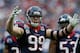 HOUSTON, TX - DECEMBER 16: J.J. Watt #99 of the Houston Texans salutes the fans during the game against the Indianapolis Colts at Reliant Stadium on December 16, 2012 in Houston, Texas. (Photo by Scott Halleran/Getty Images)