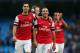 MANCHESTER, ENGLAND - SEPTEMBER 23: Mikel Arteta and Santi Cazorla of Arsenal at the finsl whistle during the Barclays Premier League match between Manchester City and Arsenal at Etihad Stadium on September 23, 2012 in Manchester, England. (Photo by Alex Livesey/Getty Images)