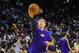 December 22, 2012; Oakland, CA, USA; Los Angeles Lakers point guard Steve Nash (10) warms up before the game against the Golden State Warriors at ORACLE Arena. Mandatory Credit: Kyle Terada-USA TODAY Sports