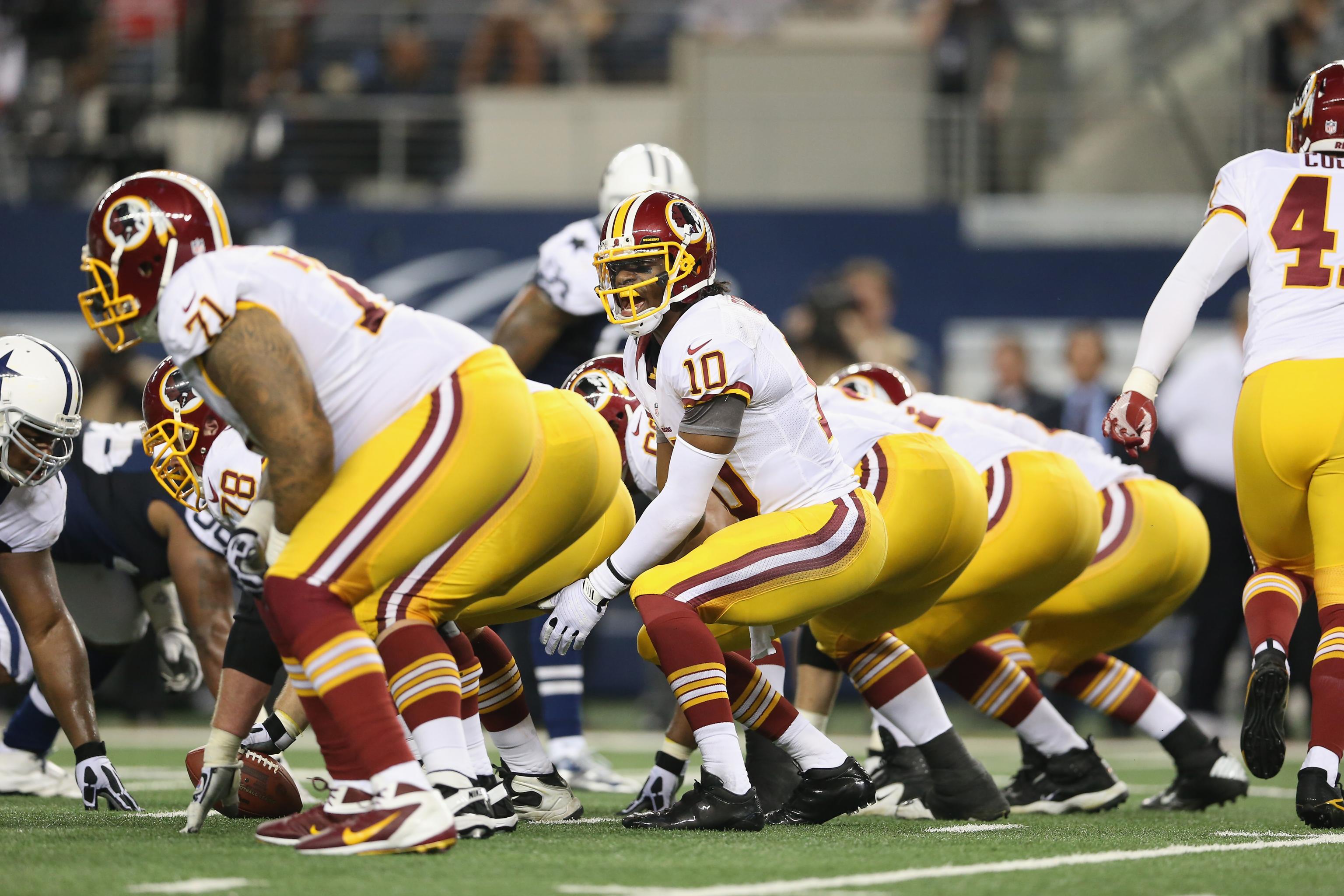 redskins yellow pants