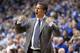 LEXINGTON, KY - NOVEMBER 23: John Calipari the head coach of the Kentucky Wildcats gives instructions to his team during the game against the Long Island Blackbirds at Rupp Arena on November 23, 2012 in Lexington, Kentucky. (Photo by Andy Lyons/Getty Images)
