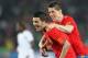 JOHANNESBURG, SOUTH AFRICA - JUNE 21: Fernando Torres of Spain celebrates with David Villa of Spain after he scored his teams second goal during the 2010 FIFA World Cup South Africa Group H match between Spain and Honduras at Ellis Park Stadium on June 21, 2010 in Johannesburg, South Africa. (Photo by Christof Koepsel/Getty Images)