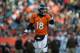 DENVER, CO - DECEMBER 23: Quarterback Peyton Manning #18 of the Denver Broncos audibles out of the shotgun during a game against the Cleveland Browns at Sports Authority Field at Mile High on December 23, 2012 in Denver, Colorado. The Broncos defeated the Browns 34-12. (Photo by Dustin Bradford/Getty Images)