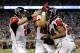 DETROIT, MI - DECEMBER 22: Roddy White #84 of the Atlanta Falcons celebrates a first quarter touchdown with Matt Ryan #2 and Tony Gonzalez #88 while playing the Detroit Lions at Ford Field on December 22, 2012 in Detroit, Michigan. (Photo by Gregory Shamus/Getty Images)