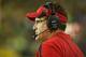 EUGENE, OR - SEPTEMBER 1: Head coach Gus Malzahn of the Arkansas State Red Wolves calls a play against the Oregon Ducks on September 1, 2012 at Autzen Stadium in Eugene, Oregon. (Photo by Craig Mitchelldyer/Getty Images)