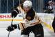 UNIONDALE, NY - SEPTEMBER 12: Anthony Camara #75 of the Boston Bruins skates against the New York Islanders during a rookie game exhibition at Nassau Coliseum on September 12, 2011 in Uniondale, New York. The Bruins defeated the Islanders 8-5. (Photo by Bruce Bennett/Getty Images)