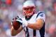ORCHARD PARK, NY - SEPTEMBER 30: Rob Gronkowski #87 of the New England Patriots celebrates scoring a touchdown against the Buffalo Bills at Ralph Wilson Stadium on September 30, 2012 in Orchard Park, New York.New England won 52-28. (Photo by Rick Stewart/Getty Images)