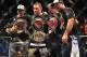 Dec 29, 2012; Las Vegas, NV, USA; Cain Velasquez poses for a photo after defeating Junior Dos Santos during UFC 155 at the MGM Grand Garden Arena. Mandatory Credit: Gary A. Vasquez-USA TODAY Sports