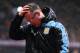 BIRMINGHAM, ENGLAND - DECEMBER 29: Aston Villa manager Paul Lambert looks dejected in the rain during the Barclays Premier League match between Aston Villa and Wigan Athletic at Villa Park on December 29, 2012 in Birmingham, England. (Photo by Michael Regan/Getty Images)